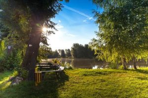 Home Stijlvolle Tierra tuinmeubelen in een harmonieuze buitenruimte met natuurlijke vogelgeluiden van de Zwitscherbox